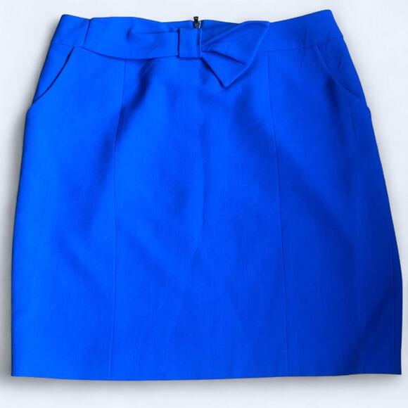 Blue Anne Klein skirt with bow Royal Blue Sixe 12 NWOT - Picture 1 of 6
